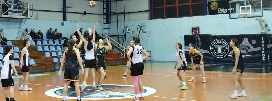 Μπάσκετ Νεανίδων: «Διπλό» στα Διαβατά για τον ΑΡΗ, 27-71 τον Ιωνικό